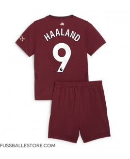 Günstige Manchester City Erling Haaland #9 3rd trikot Kinder 2024-25 Kurzarm (+ Kurze Hosen)